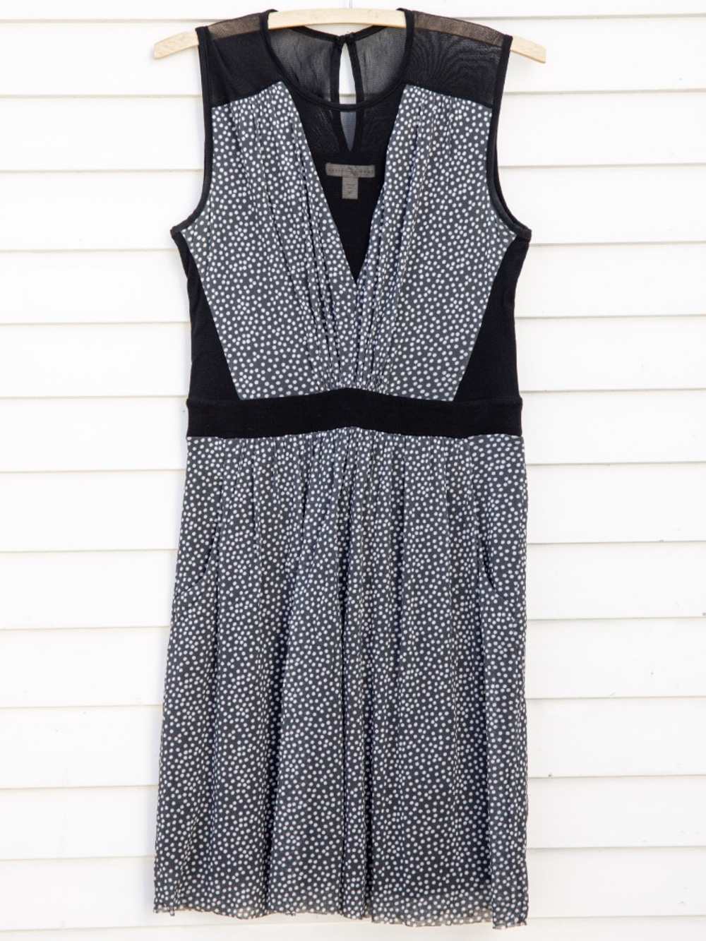 Weston Wear B&W Sleeveless Mesh Dress Women's M